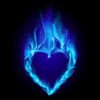 Blue Fire Heart